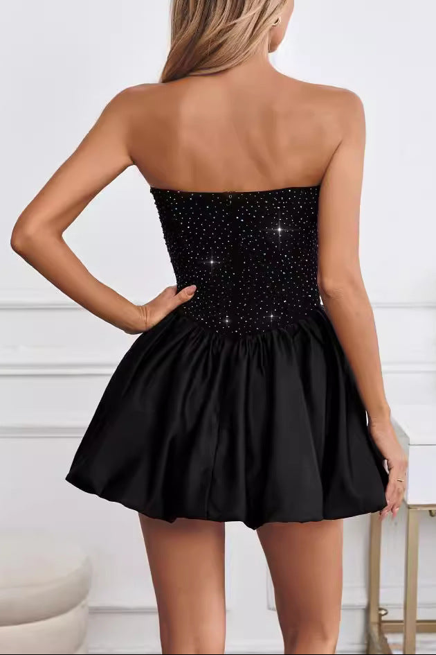 black fishbone hot diamond dress dress