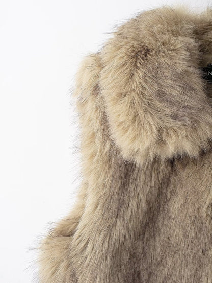 vest faux fur vest