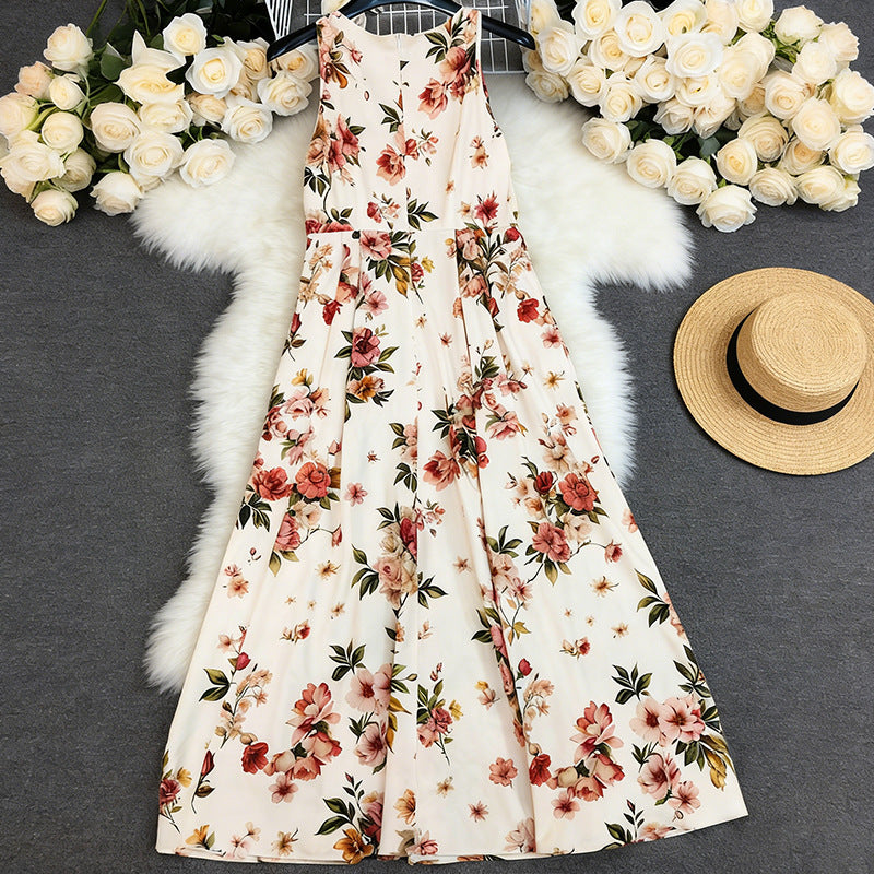 mamie floral Printed sleeveless maxi dress