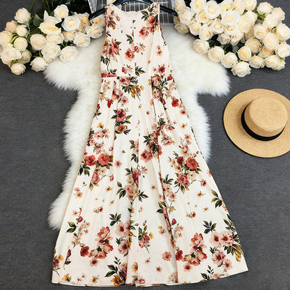 mamie floral Printed sleeveless maxi dress