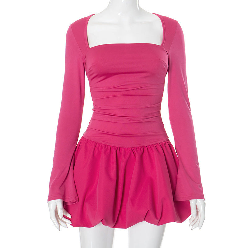carlin black long sleeve mini dress
