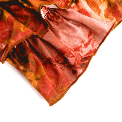 nelly Floral print layer mini dress - orange