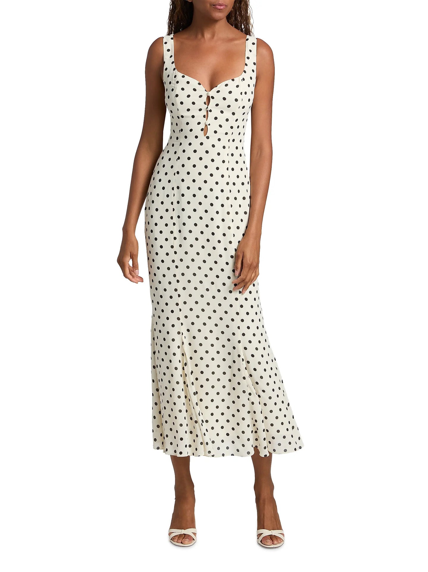 white square neck suspender backless maxi dress