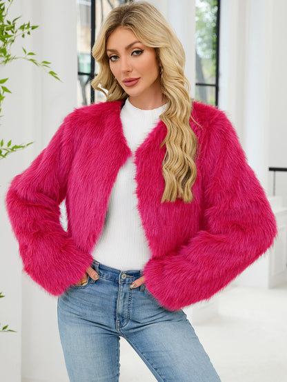 victoria Imitation Fur Top Short Jacket