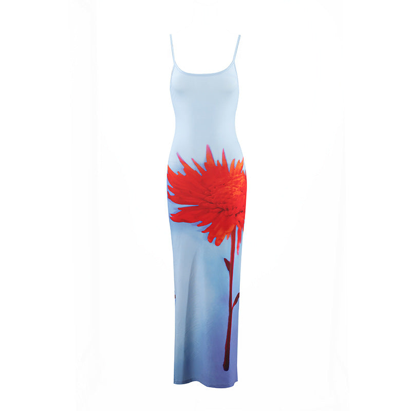 vivien floral print bodycon maxi dress
