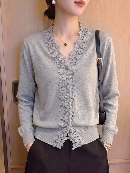 French-style Vintage Fitted Cardigan