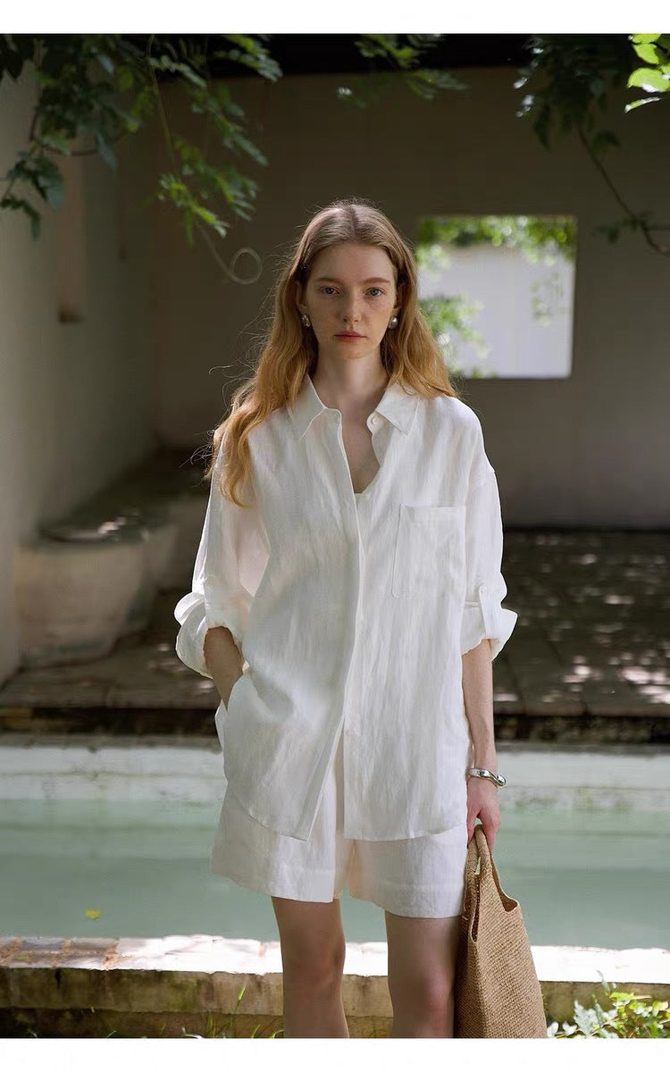 Summer/Lazy Style Linen Oversized Shirt