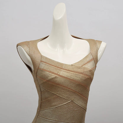 paint surface bandage skirt knitted dress
