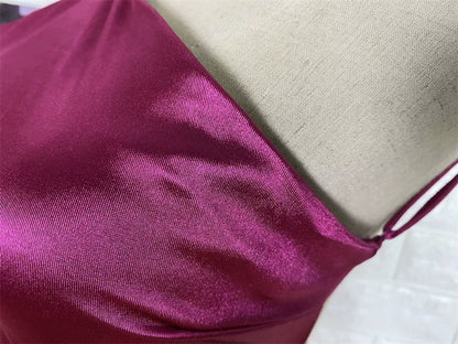 halterneck slim hip mini dress