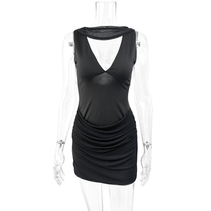 molly black Sleeveless halter neck dress
