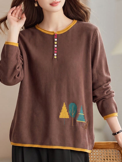 Versatile Slimming Crew-neck Sweater