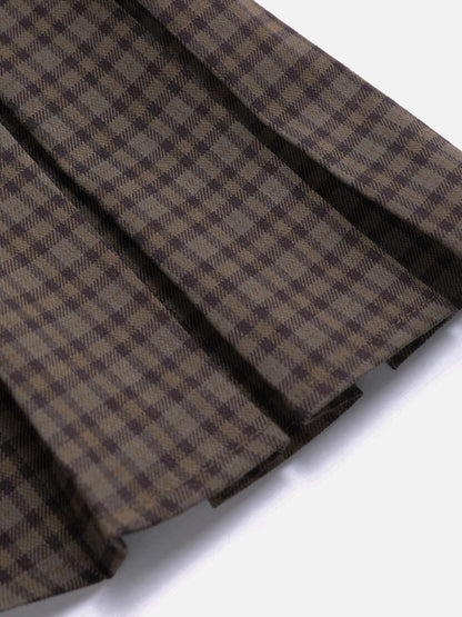 plaid  pleats  skirt
