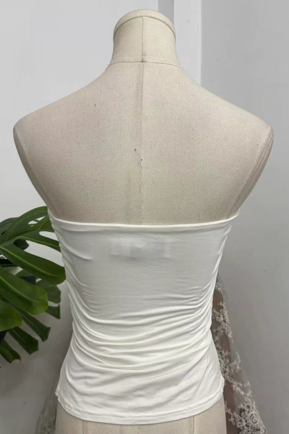 white Bandeau Top