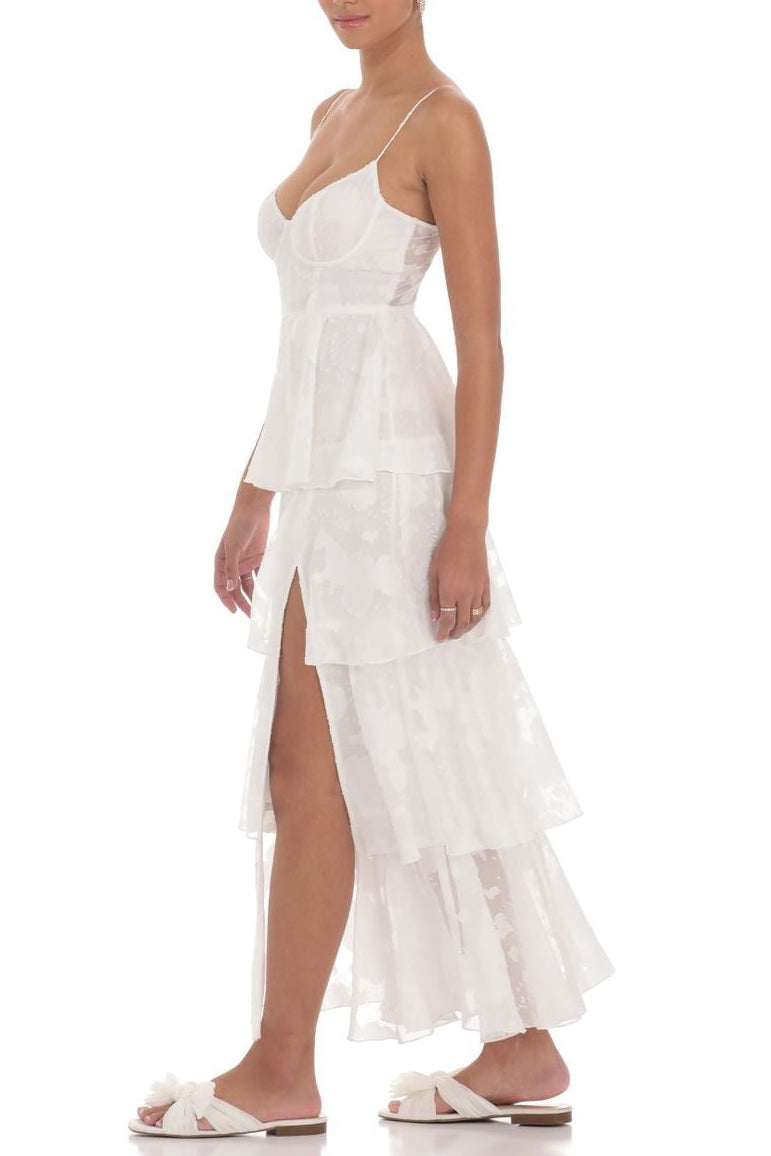 white slip maxi dress