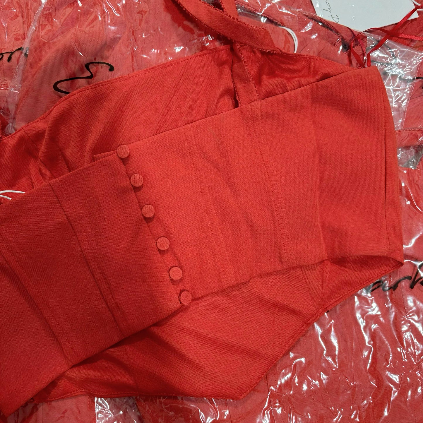 Seamed Corset Style Spaghetti Strap Crop Cami Top