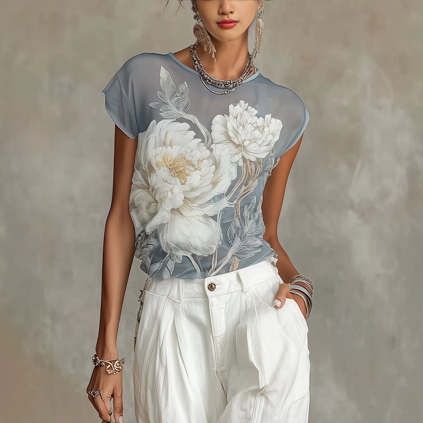 printed short-sleeve T-shirt