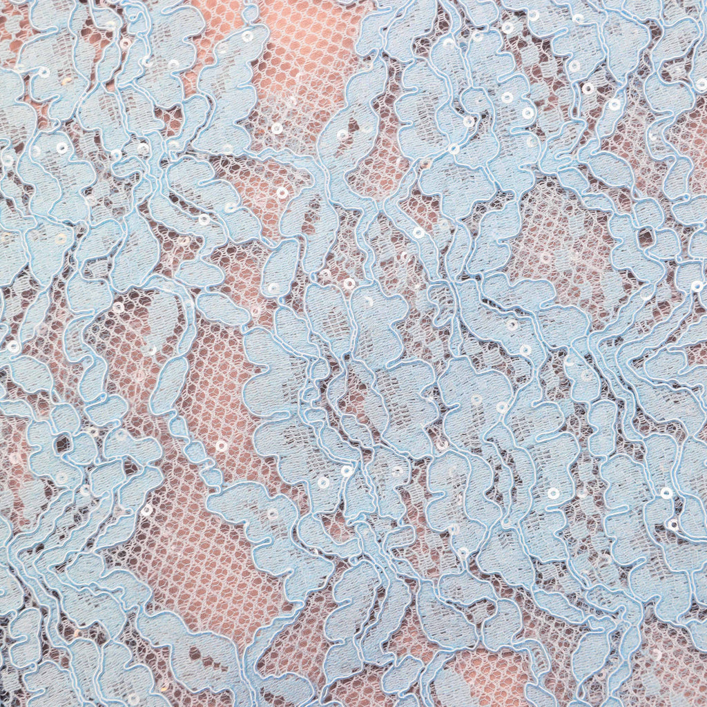 carol lace embellished top in blue