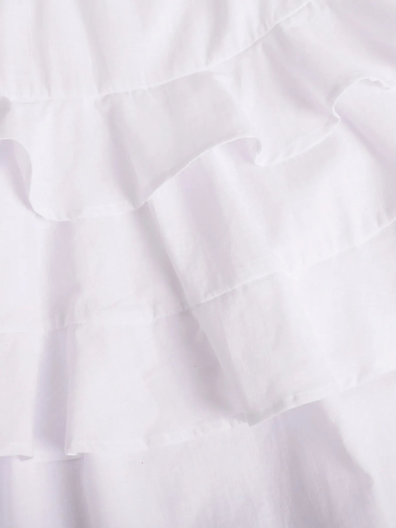 Ruffle Layered Tie Shoulder Cami mini Dress - white