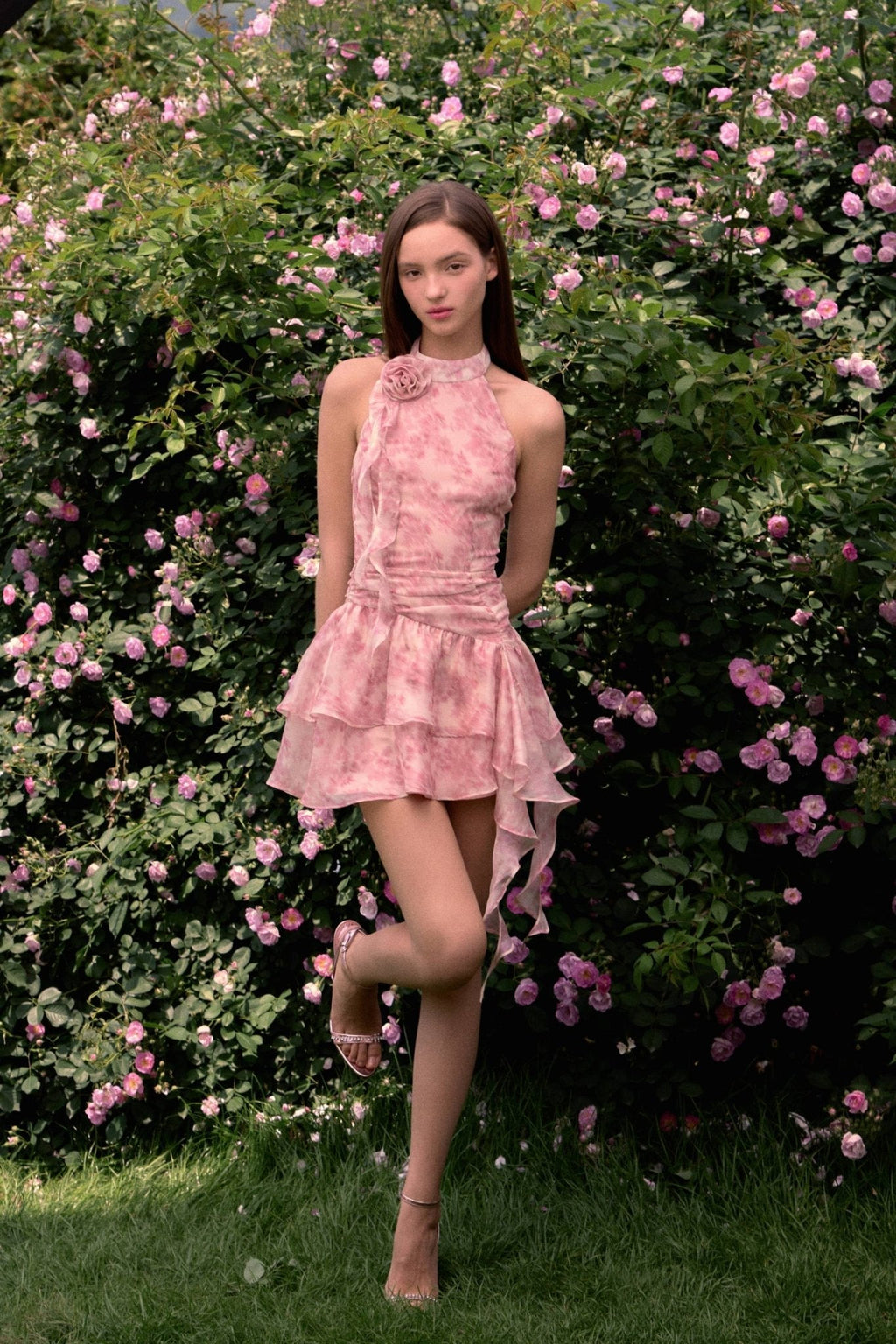 クレシダの花柄ドレス