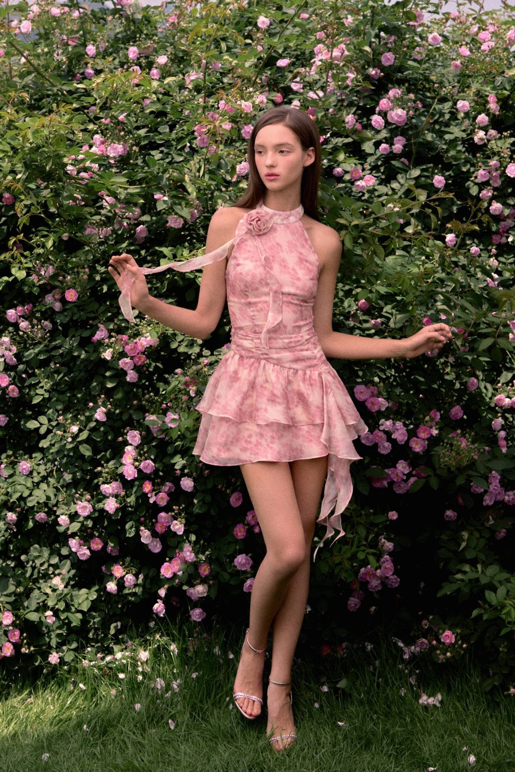 クレシダの花柄ドレス