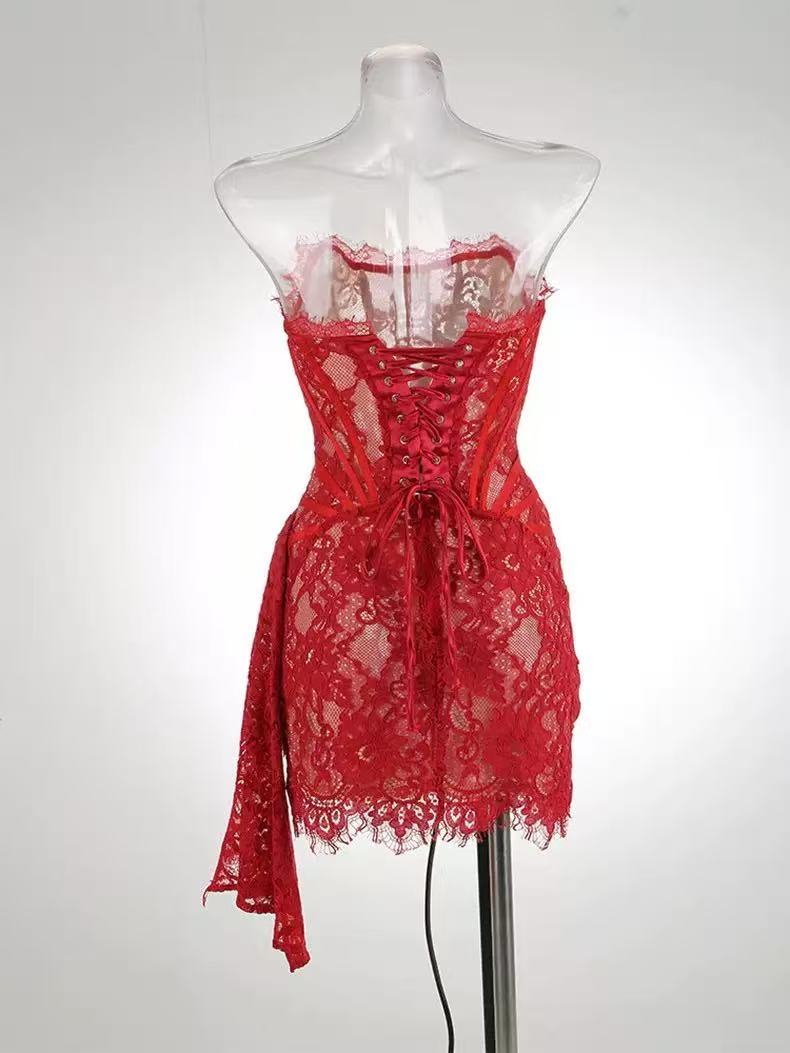 ANGEL Corset Draped Mini Dress