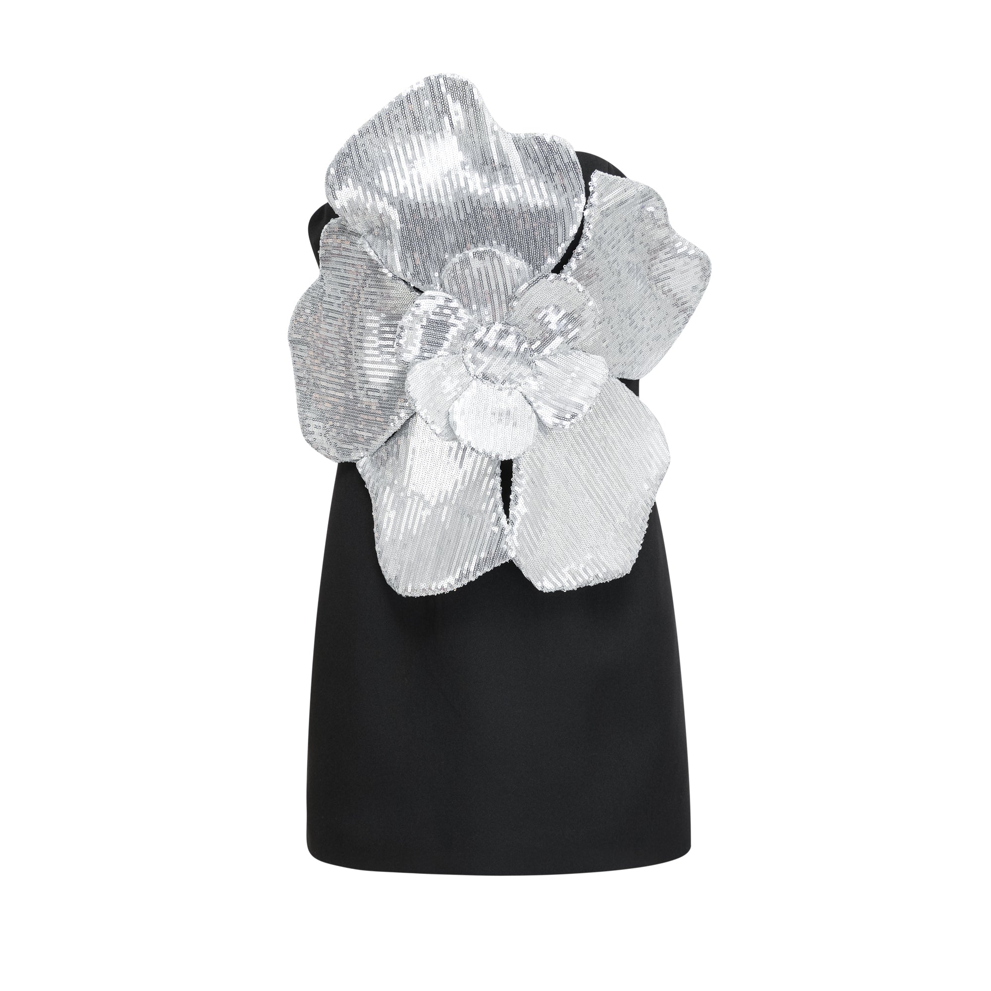 FLORENCE FAUX-FLOWER MINI DRESS