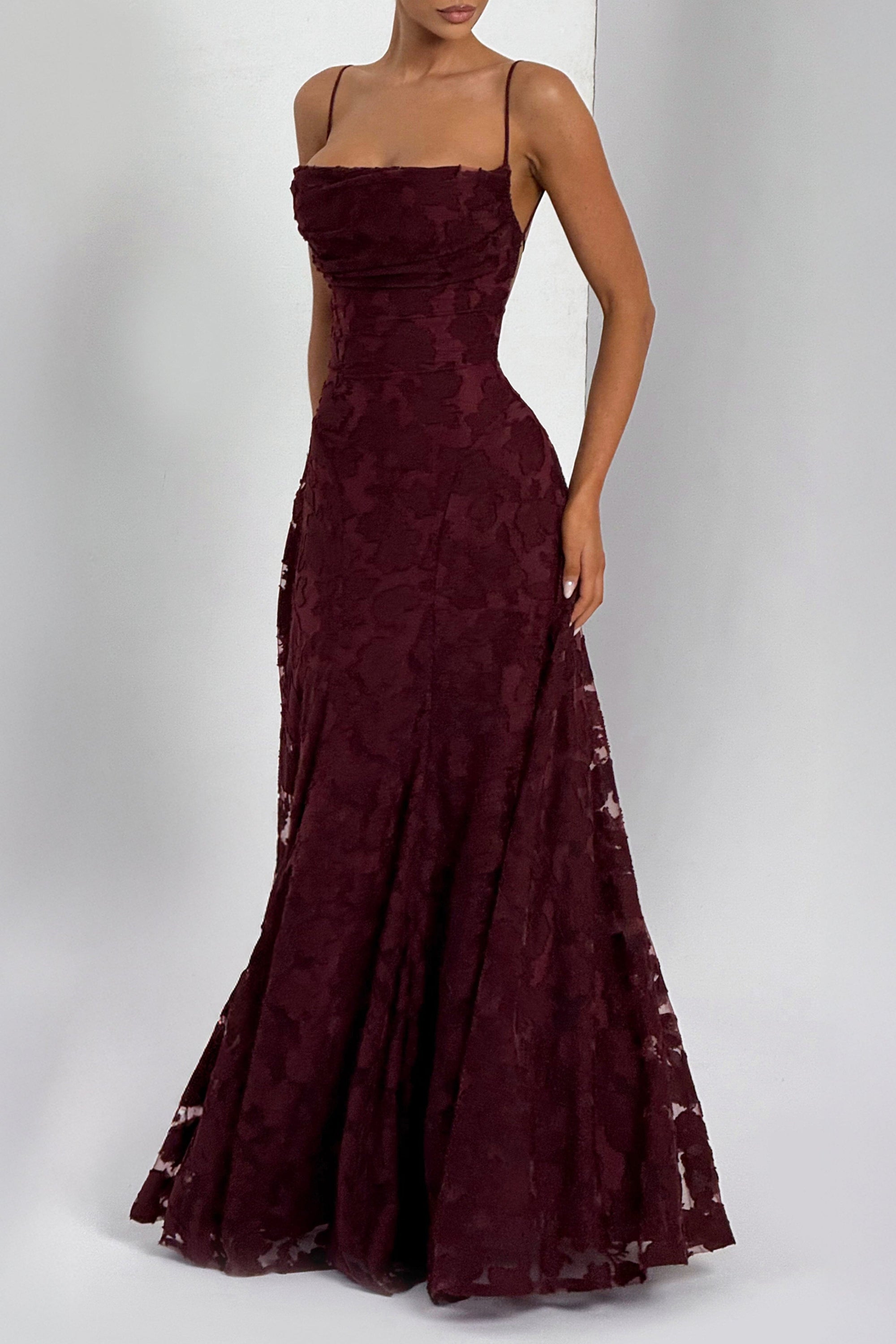 Francis Maxi Dress - Cherry Lacquer