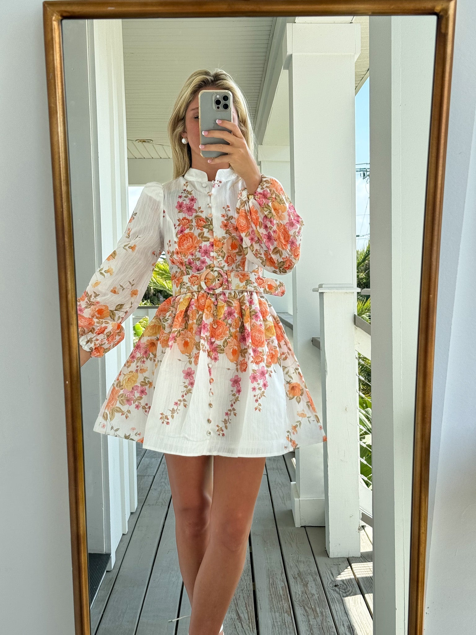 Joanie Floral Print Mini Dress - Floral Multi