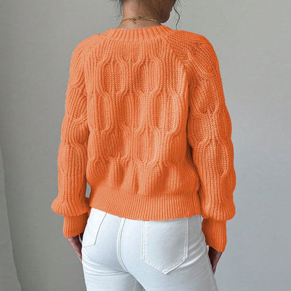 Orange Knit Bow Detail Cardigan Premium Fabric - product view 5