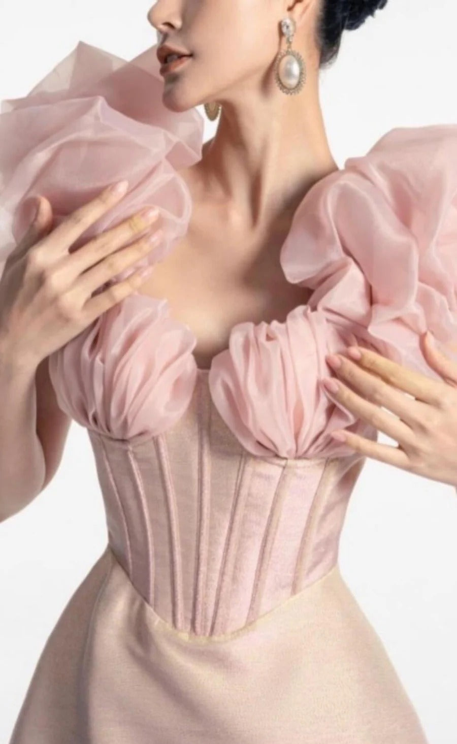 FISHBONE CORSET MINI DRESS