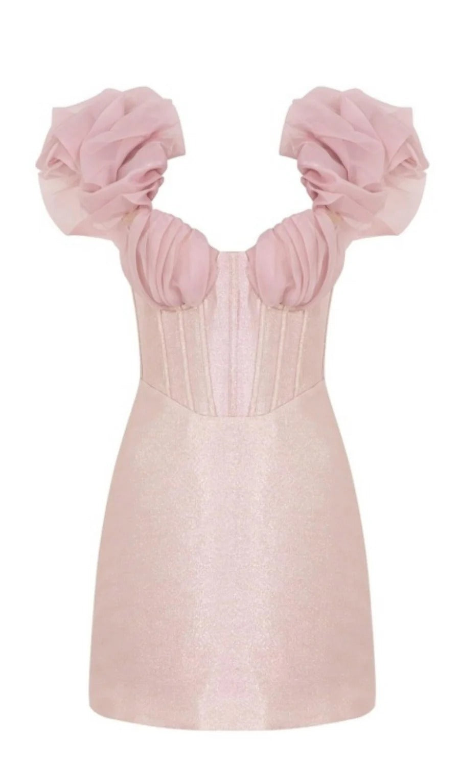 FISHBONE CORSET MINI DRESS