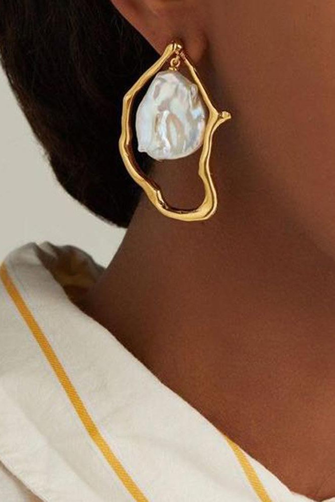 Irregular Pearl Earrings
