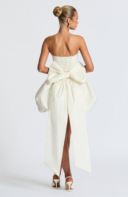 Lotus Ivory Mini Dress - Romantic Lace Party Dress