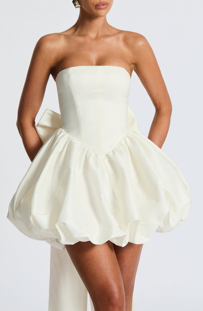 Lotus Ivory Mini Dress - Romantic Lace Party Dress