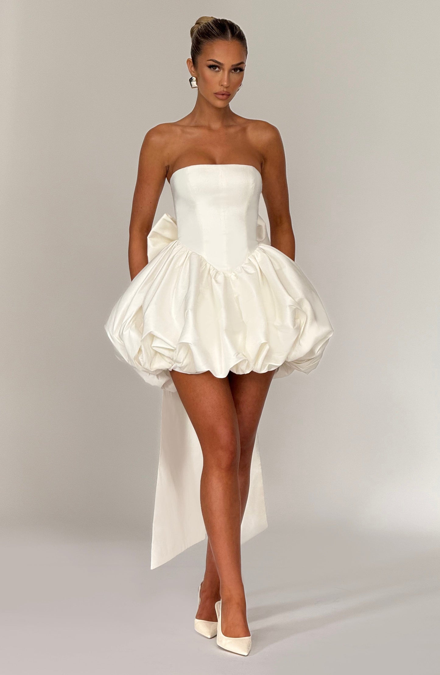 Lotus Ivory Mini Dress - Romantic Lace Party Dress