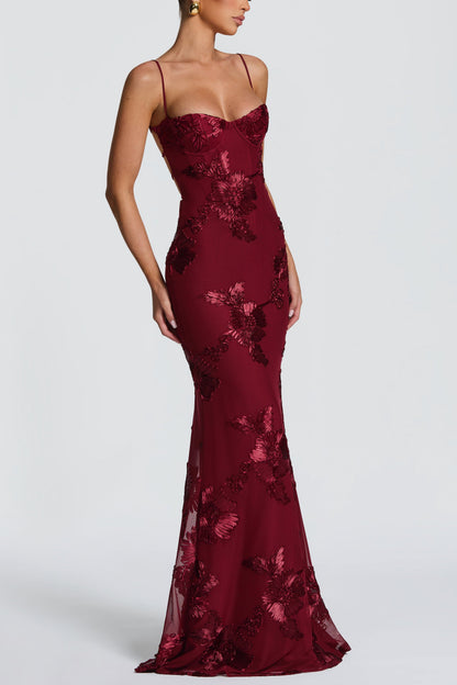 Nefertiti Maxi Dress - Burgundy