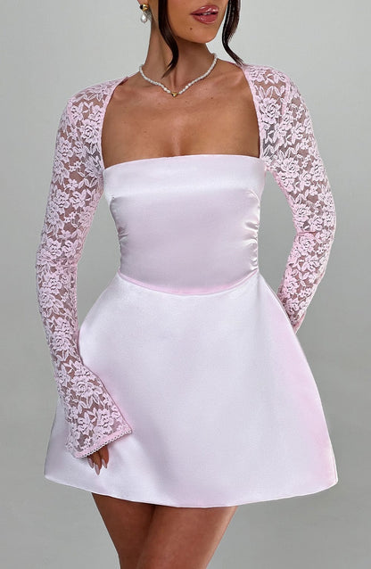 Sadie Blush Mini Dress - Romantic Pink Party Dress