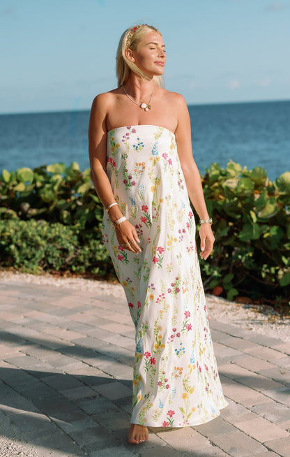 Printed Halter-Neck Backless Maxi Dress