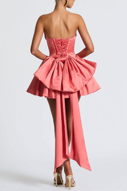 Trinity Mini Dress - Coral Pink