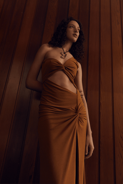 TURN AROUND TWIST OUT MIDI | CAMEL