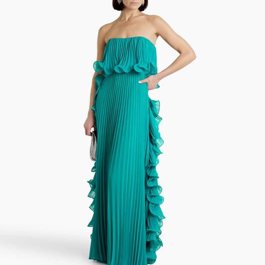 Vestido Longo Babados Acqua