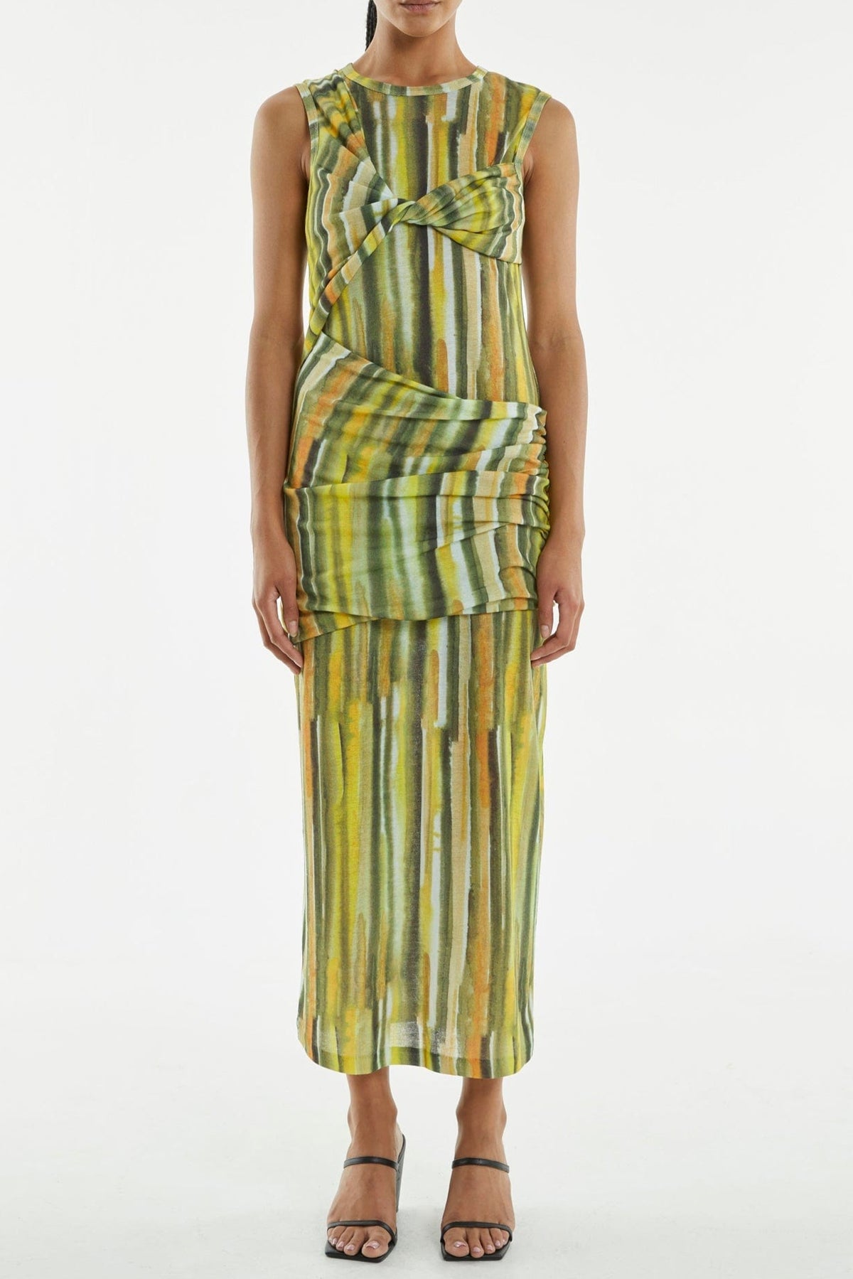 WIND THROUGH TANK DRESS | BRUSH STROKE