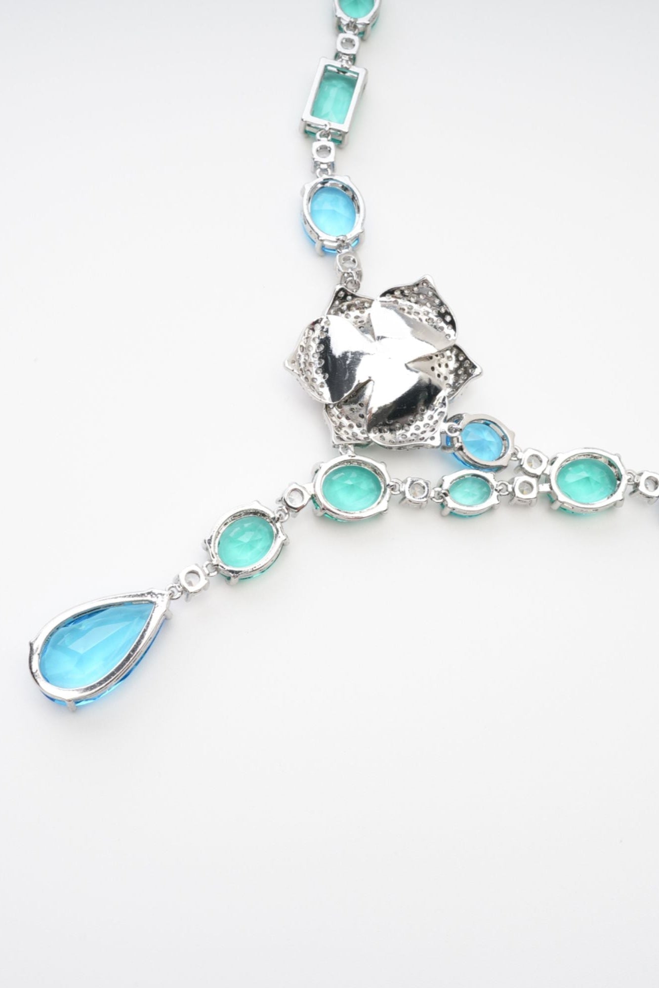 Yvette drop pendant crystal necklace